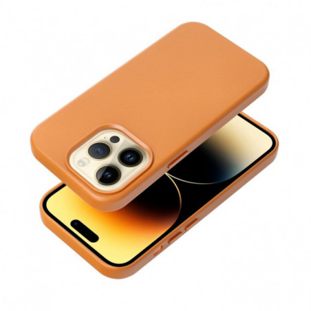 Apple iPhone 16 Pro Max Coque Leather Mag Cover Élégant  MagSAFE  Orange