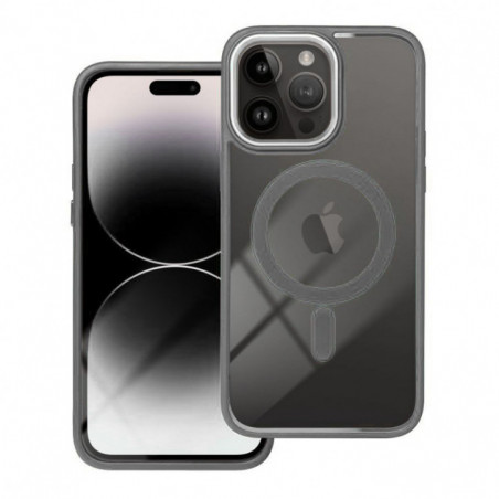 Apple iPhone 16 Plus Coque Color Edge Mag MagSAFE  Gris titane