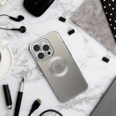 Apple iPhone 13 Coque Glam Argenté