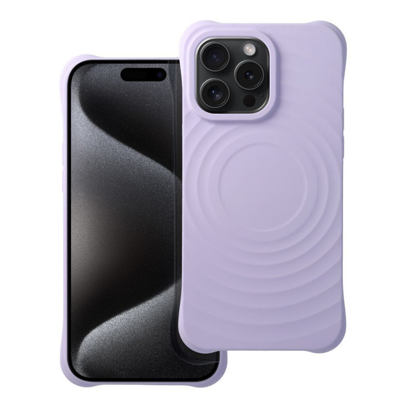 Apple iPhone 14 Pro Coque Silicone Zephyr Mag Élégant  MagSAFE  Lilas