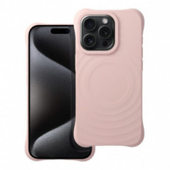 Apple iPhone 15 Pro Max Coque Silicone Zephyr Mag Élégant  MagSAFE  Rose