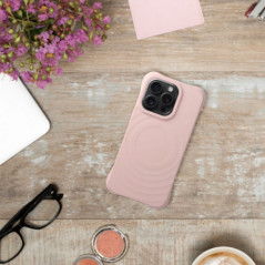 Apple iPhone 14 Pro Max Coque Silicone Zephyr Mag Élégant  MagSAFE  Rose
