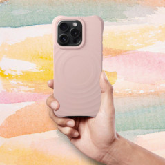 Apple iPhone 13 Coque Silicone Zephyr Mag Élégant  MagSAFE  Rose