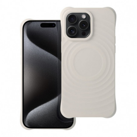 Apple iPhone 15 Pro Max Coque Silicone Zephyr Mag Élégant  MagSAFE  Blanc