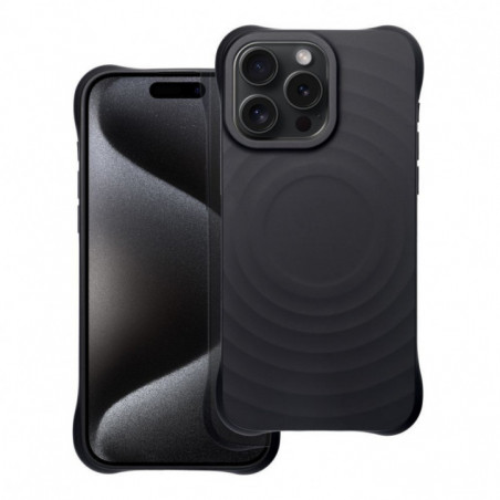 Apple iPhone 15 Pro Max Coque Silicone Zephyr Mag Élégant  MagSAFE  Noir