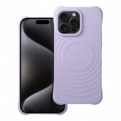 Apple iPhone 15 Pro Max Coque Silicone Zephyr Mag Élégant  MagSAFE  Lilas