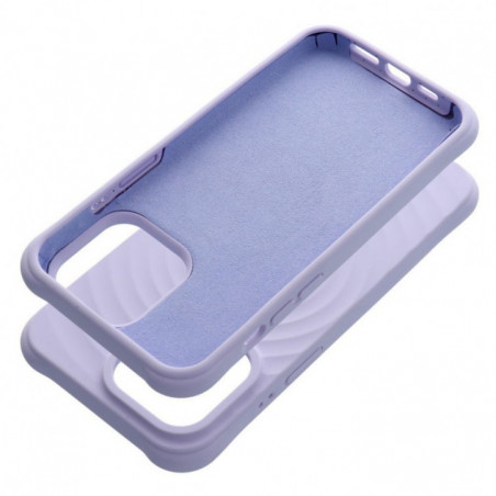 Apple iPhone 15 Pro Max Coque Silicone Zephyr Mag Élégant  MagSAFE  Lilas