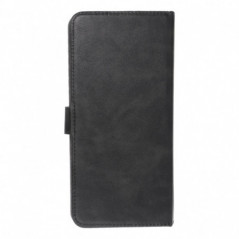 XIAOMI Redmi 12 Etui universel, Portefeuilles COMMON book Élégant, Doublure douce à l'intérieur  Noir