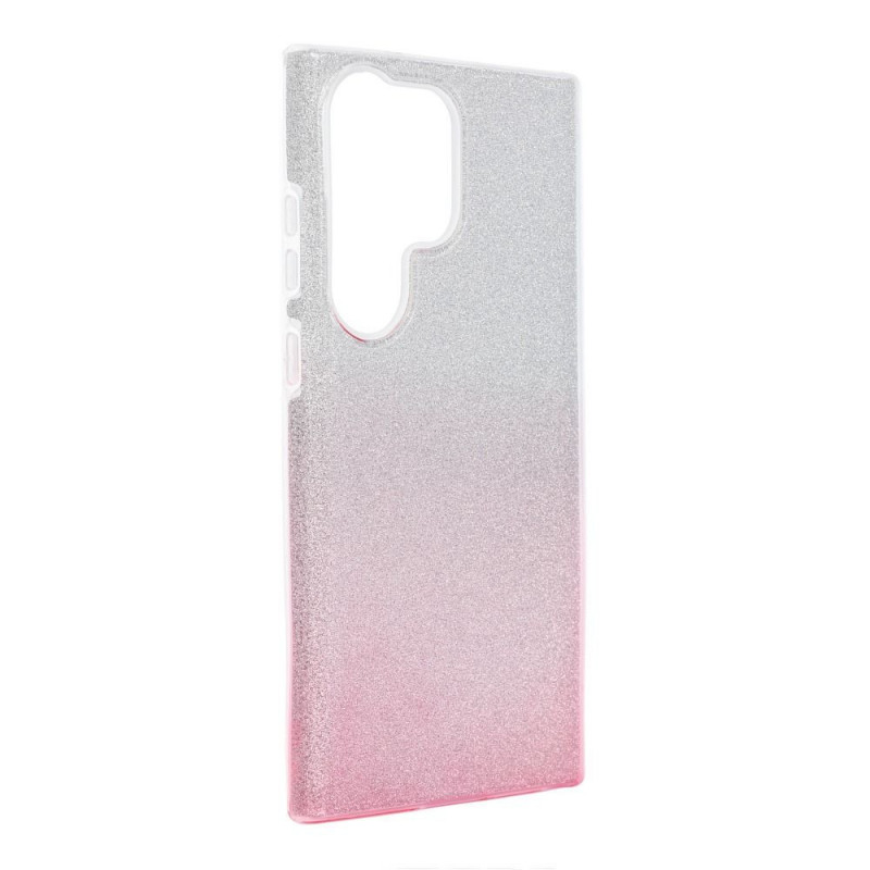 Samsung Galaxy S23 Ultra 5G Coque Shining Transparent et rose