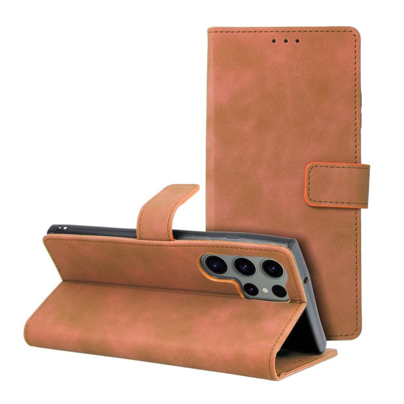 Samsung Galaxy S23 Ultra 5G Portefeuilles TENDER Book Brun