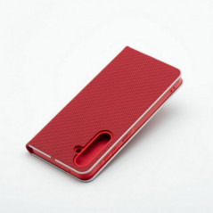 Samsung Galaxy Xcover7 Portefeuilles LUNA Book Carbon Fibre de carbone, Élégant  Rouge