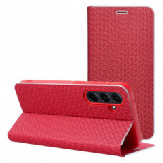 Samsung Galaxy Xcover7 Portefeuilles LUNA Book Carbon Fibre de carbone, Élégant  Rouge