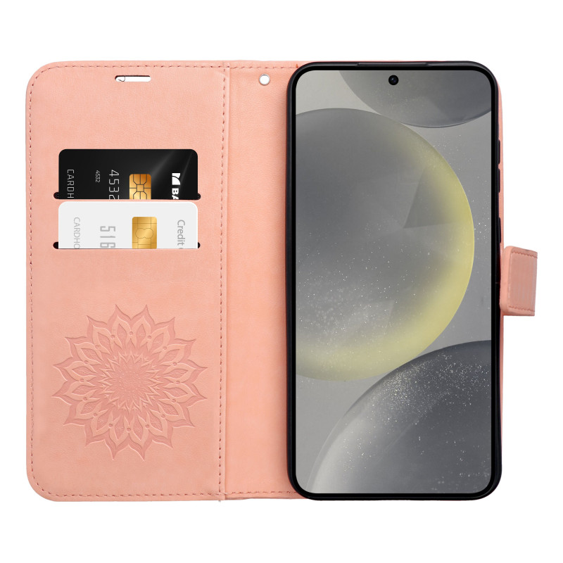 Apple iPhone 16 Pro Portefeuilles MEZZO Book Pêche clair