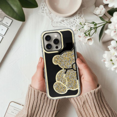 Apple iPhone 15 Pro Max Coque Teddy bear Or