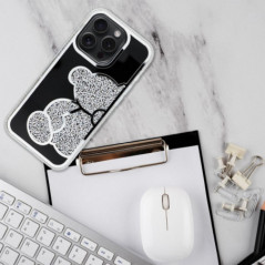 Apple iPhone 12 mini Coque Teddy bear Argenté