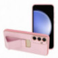 Samsung Galaxy S24 FE Coque LEATHER Case Kickstand Rose