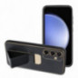 Samsung Galaxy S24 FE Coque LEATHER Case Kickstand Noir