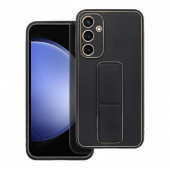 Samsung Galaxy S24 FE Coque LEATHER Case Kickstand Noir