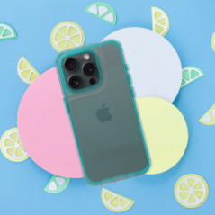 Apple iPhone 15 Coque Matrix Clear Couleur menthe
