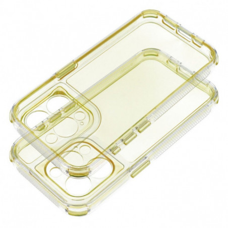 Apple iPhone 15 Pro Coque Matrix Clear Jaune