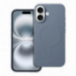 Apple iPhone 16 Coque Silicone Mag Cover MagSAFE  Bleu clair