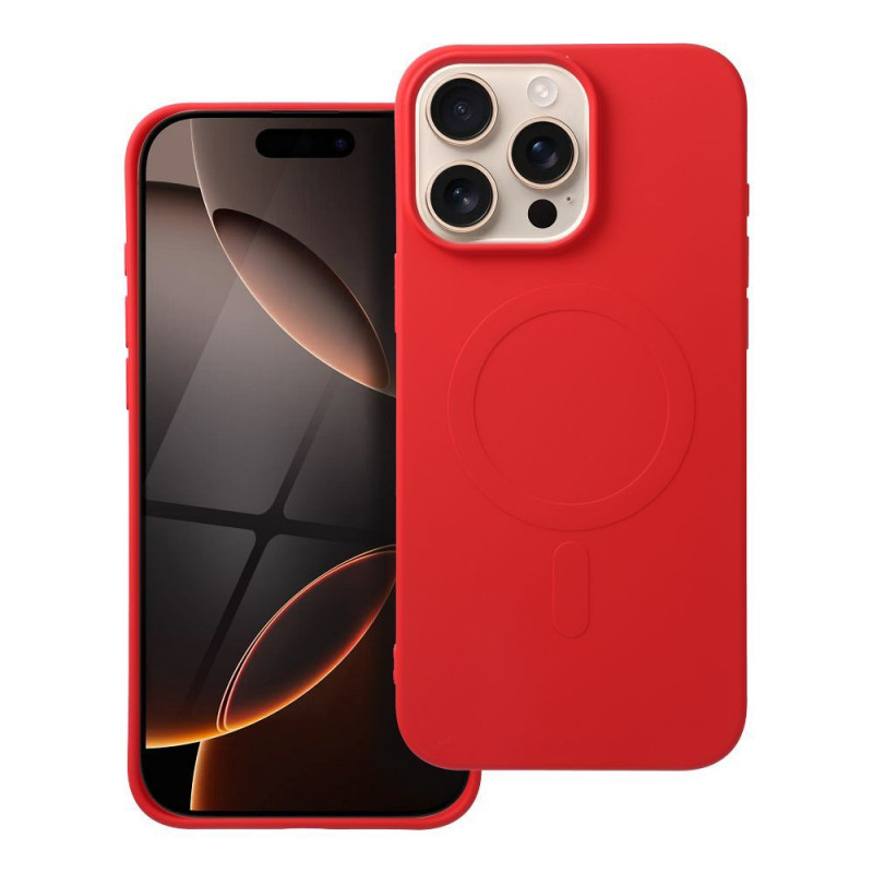 Apple iPhone 16 Pro Max Coque Silicone Mag Cover MagSAFE  Rouge