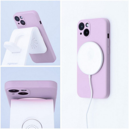 Apple iPhone 16 Plus Coque Silicone Mag Cover MagSAFE  Rose