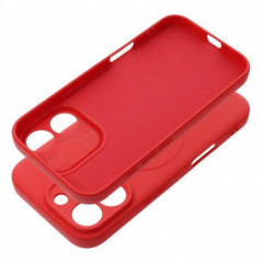 Apple iPhone 16 Pro Coque Silicone Mag Cover MagSAFE  Rouge