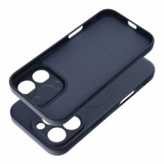 Apple iPhone 16 Pro Coque Silicone Mag Cover MagSAFE  Titane bleu