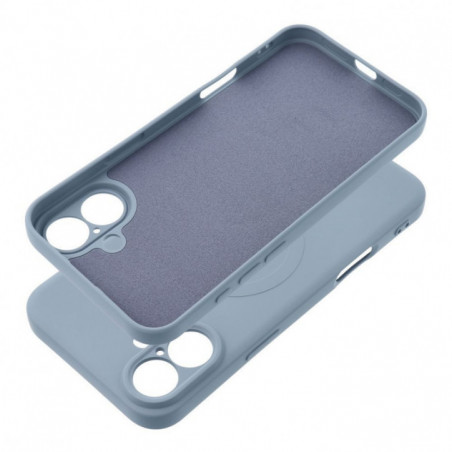 Apple iPhone 16 Plus Coque Silicone Mag Cover MagSAFE  Bleu clair