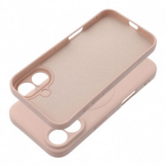 Apple iPhone 16 Coque Silicone Mag Cover MagSAFE  Rose