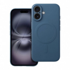 Apple iPhone 16 Coque Silicone Mag Cover MagSAFE  Bleu