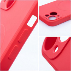 Apple iPhone 16 Coque Silicone Mag Cover MagSAFE  Rouge