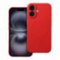 Apple iPhone 16 Coque Silicone Mag Cover MagSAFE  Rouge