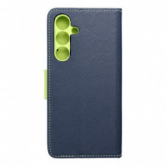 Samsung Galaxy S24 FE Étui portefeuille Fancy Book Marine / Citron vert