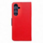Samsung Galaxy S24 FE Étui portefeuille Fancy Book Rouge / Marine