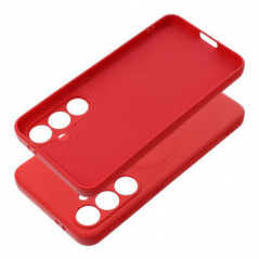 Samsung Galaxy S24 FE Coque Silicone Mag Cover MagSAFE  Rouge