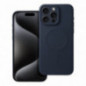 Apple iPhone 16 Pro Max Coque Silicone Mag Cover MagSAFE  Titane bleu
