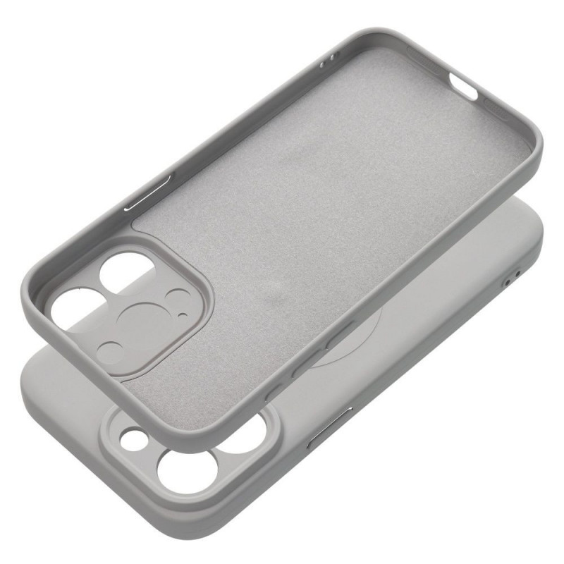 Apple iPhone 16 Pro Coque Silicone Mag Cover MagSAFE  Titane