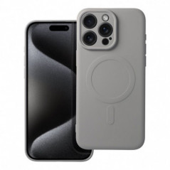 Apple iPhone 16 Pro Coque Silicone Mag Cover MagSAFE  Titane