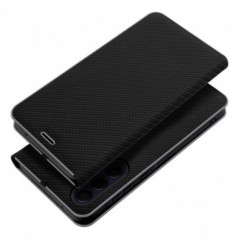 Samsung Galaxy A16 Portefeuilles LUNA Book Carbon Fibre de carbone, Élégant  Noir