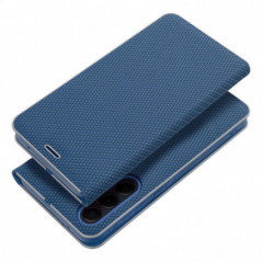 Samsung Galaxy A16 Portefeuilles LUNA Book Carbon Fibre de carbone, Élégant  Bleu
