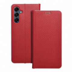 Samsung Galaxy A16 Portefeuilles LUNA Book Carbon Fibre de carbone, Élégant  Rouge
