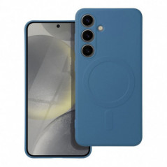 Samsung Galaxy S25 Coque Silicone Mag Cover MagSAFE  Bleu