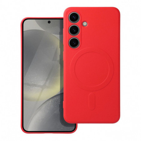 Samsung Galaxy S25 Plus Coque Silicone Mag Cover MagSAFE  Rouge