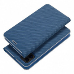 Apple iPhone 16 Portefeuilles LUNA Book Carbon Fibre de carbone, Élégant  Bleu