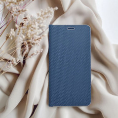 Apple iPhone 16 Portefeuilles LUNA Book Carbon Fibre de carbone, Élégant  Bleu