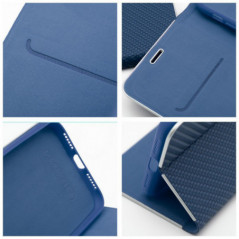 Apple iPhone 16 Portefeuilles LUNA Book Carbon Fibre de carbone, Élégant  Bleu
