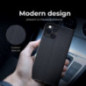 Apple iPhone 16 Pro Portefeuilles LUNA Book Carbon Fibre de carbone, Élégant  Noir
