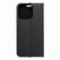 Apple iPhone 16 Pro Portefeuilles LUNA Book Carbon Fibre de carbone, Élégant  Noir